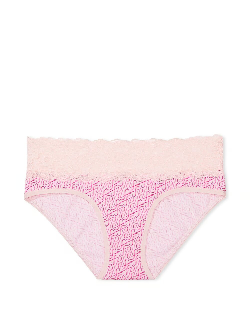 Хлопковые трусики хипхагер Victoria's Secret Lace Waist Cotton Hiphugger Panty 415961QCS фото