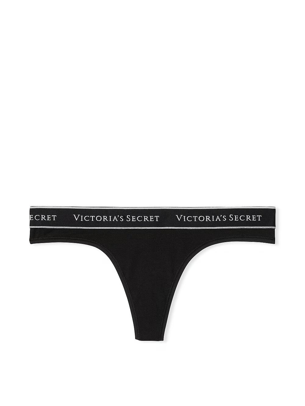 Хлопковые трусики тонг Victoria's Secret Logo Cotton Thong Panty 415830QB4 фото