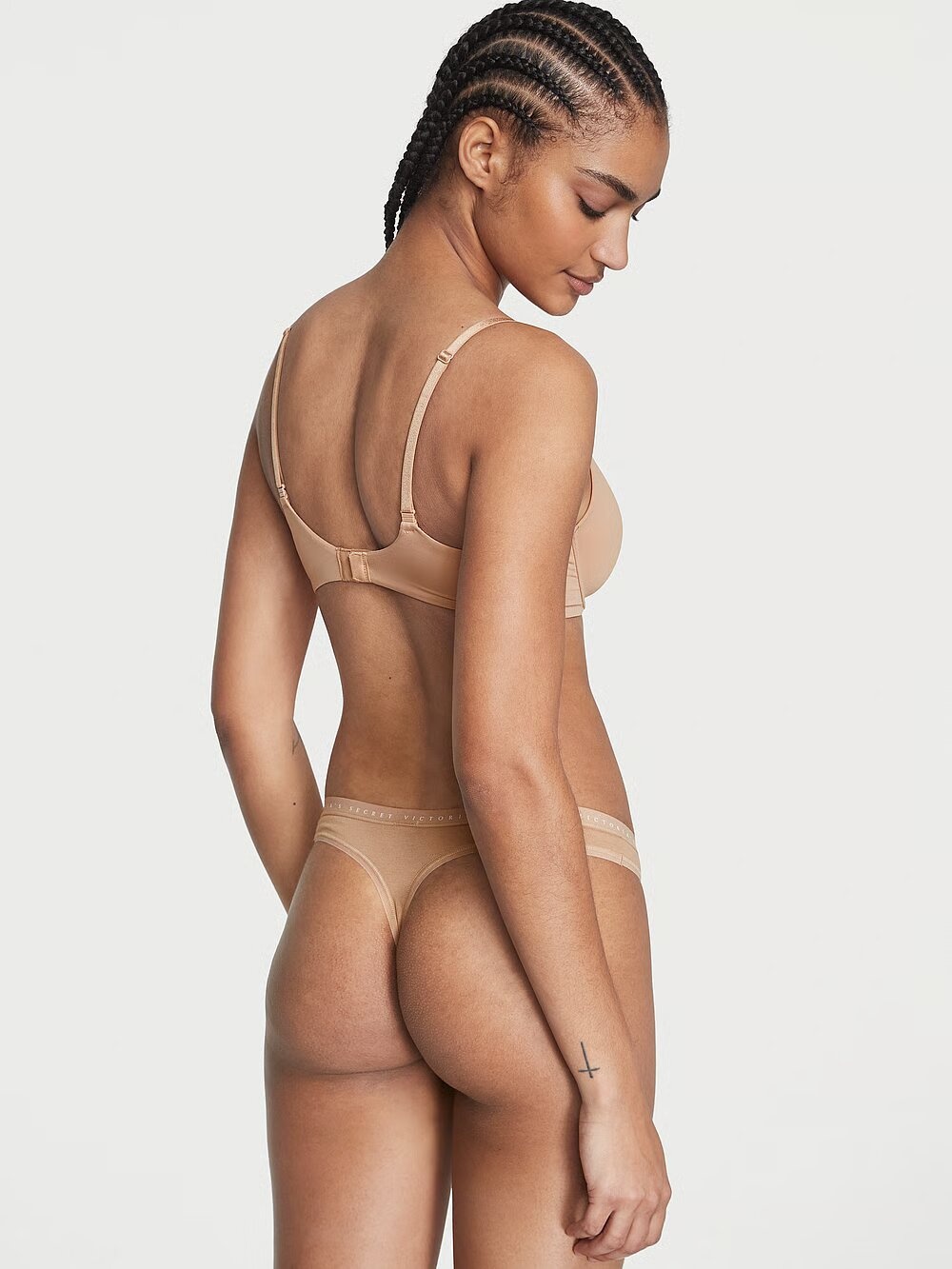 Бавовняні трусики тонг Victoria's Secret Stretch Cotton Thong Panty 344930SEQ фото