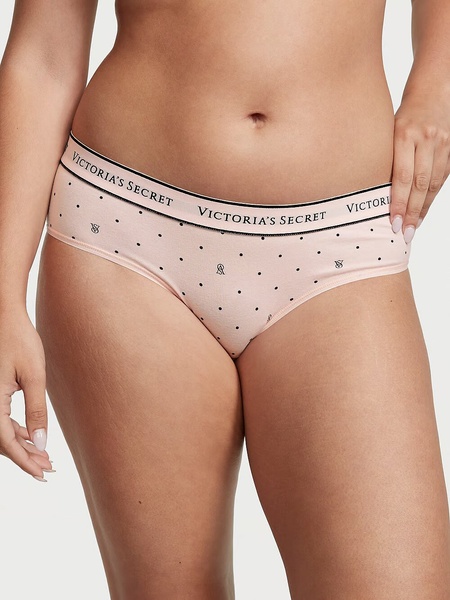 Хлопковые трусики Victoria's Secret Logo Cotton Hiphugger Panty 602117QQFT фото