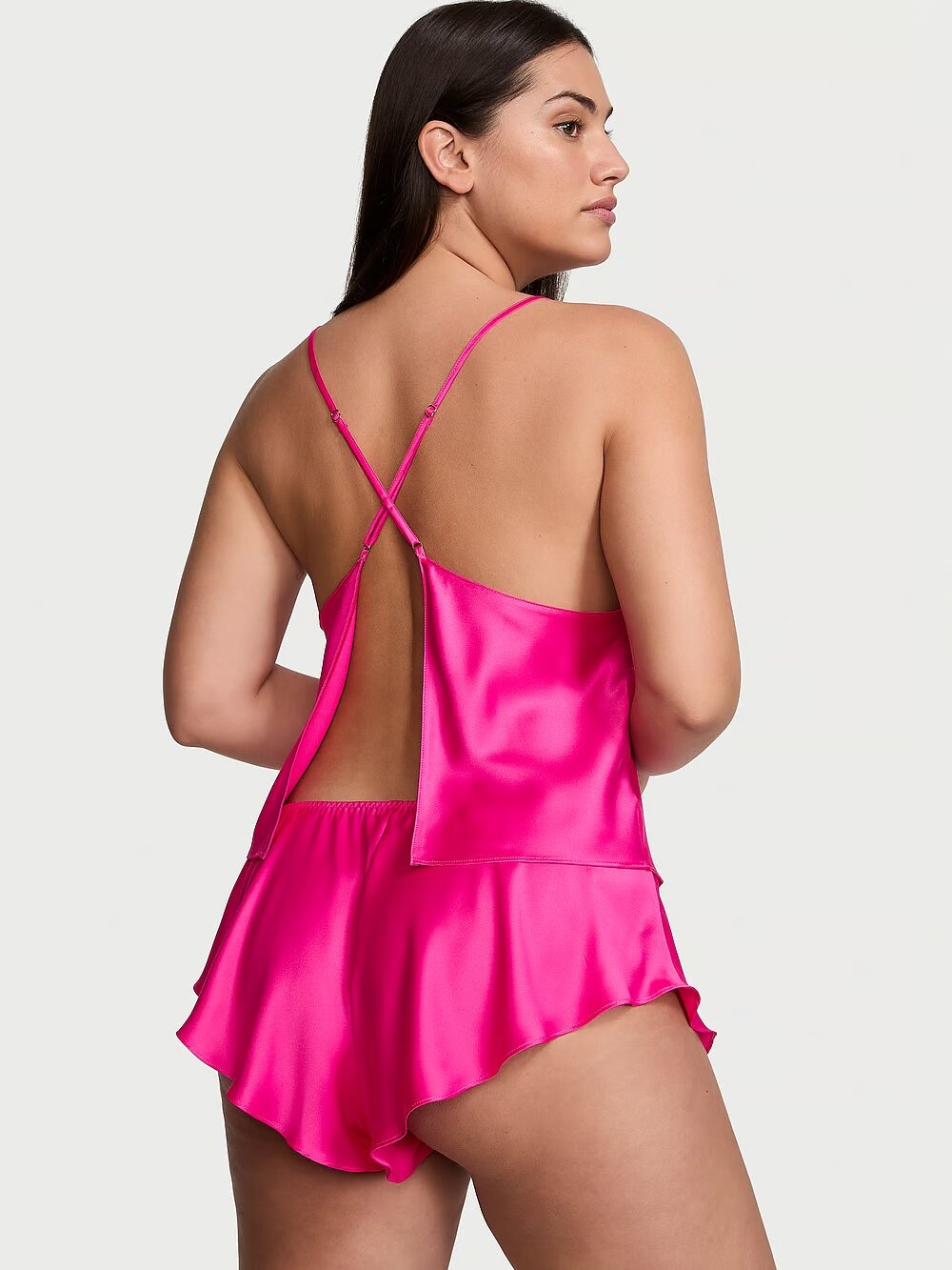 Комплект для сну Victoria's Secret Satin Open-Back Cami & Shorts Set 153824QDE фото