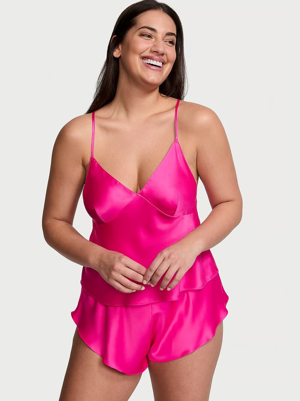 Комплект для сну Victoria's Secret Satin Open-Back Cami & Shorts Set 153824QDE фото