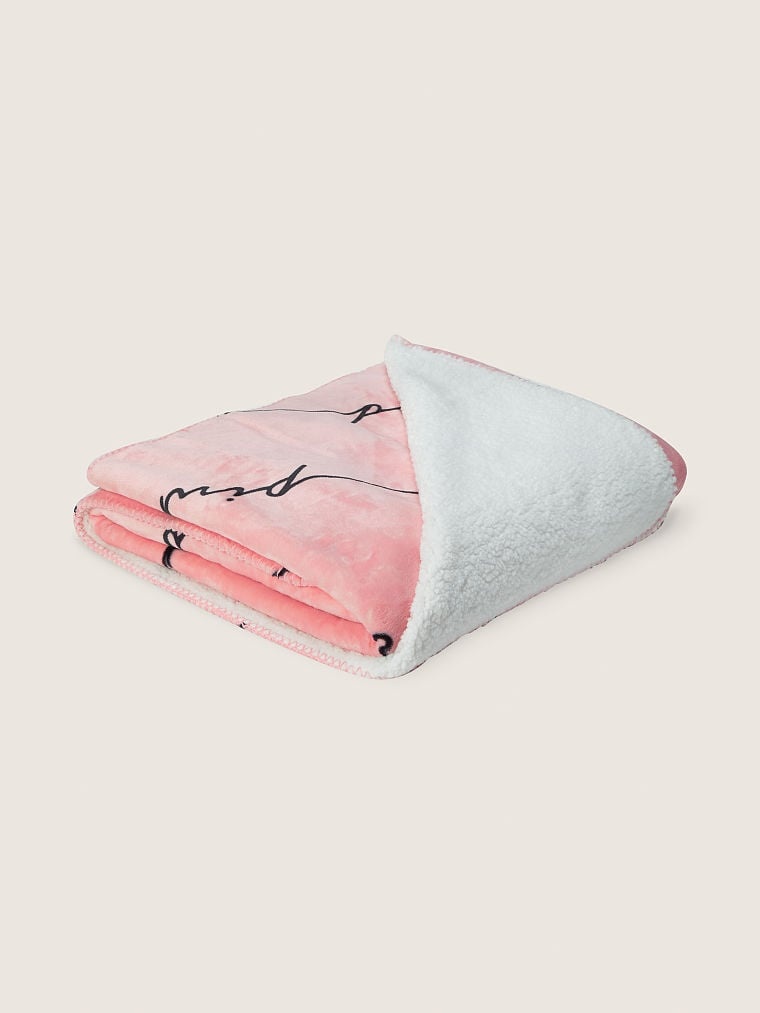 Теплый плед с логотипом PINK Victoria's Secret Cozy-Plush Blanket 412109QCM фото