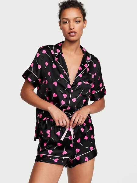 Піжама Victoria's Secret Satin Short Pajama Set 406058QWW фото