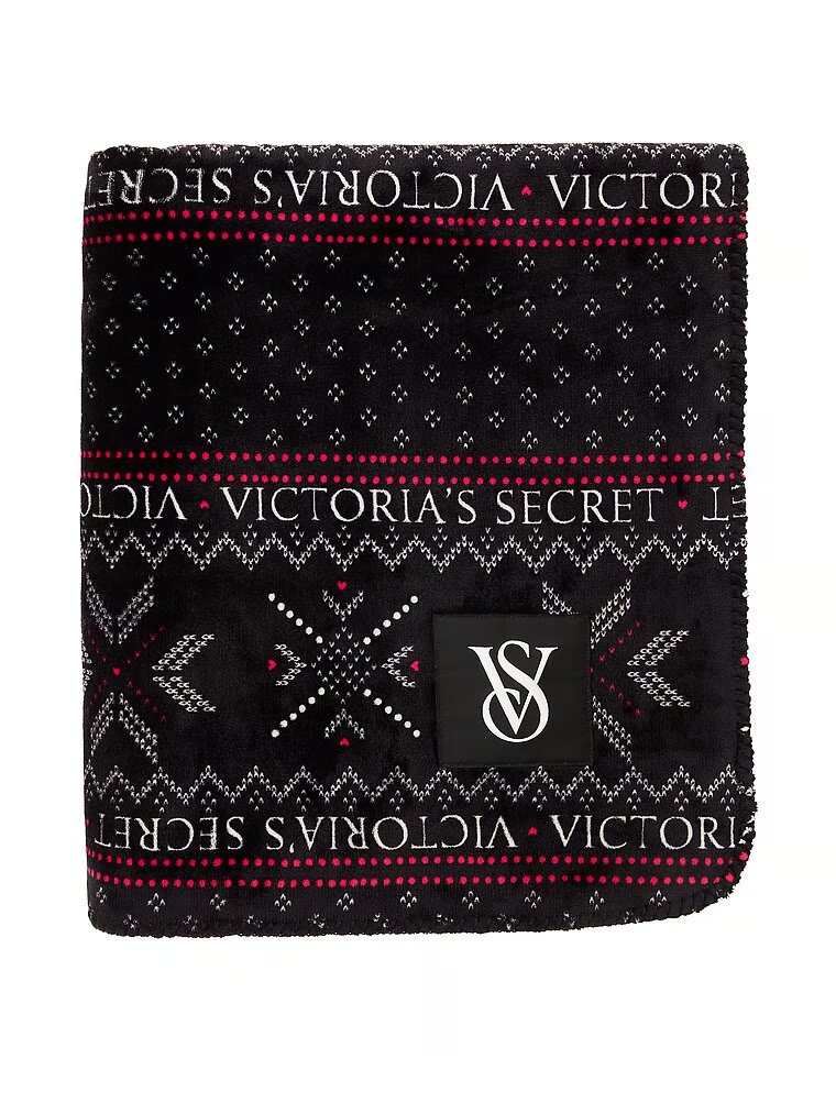 Теплый плед с логотипом Victoria's Secret Flannel Blanket 903828QCP фото